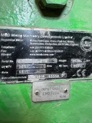 MMD 1000 Mineral Sizer 60 ton, 1590mm x 3020mm