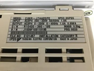 USED YASKAWA CIMR-J7AA20P2