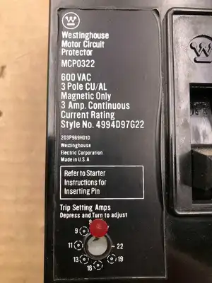 USED WESTINGHOUSE MCP0322