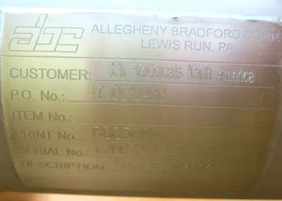 NEW Allegheny Bradford B885000