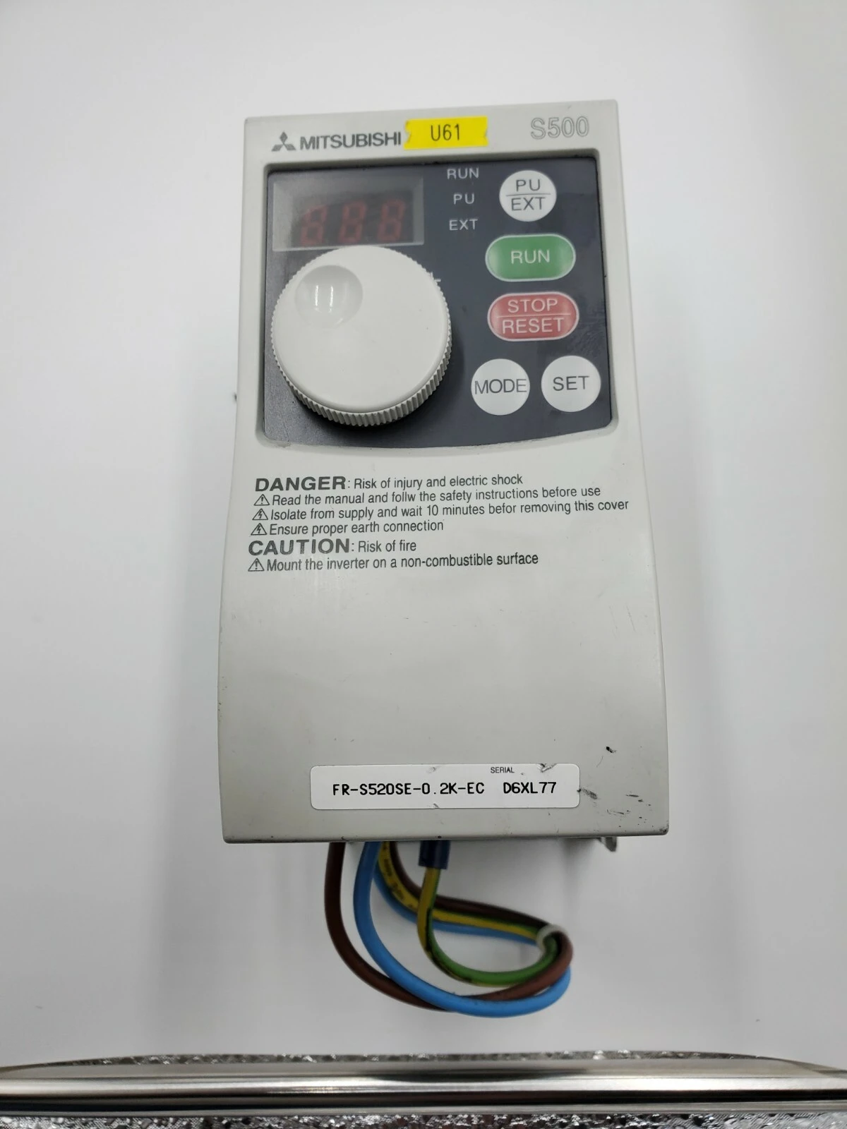 USED Mitsubishi FR-S502SE-0. 2K-EC + FFR-S520S-14A-RFI FILTER