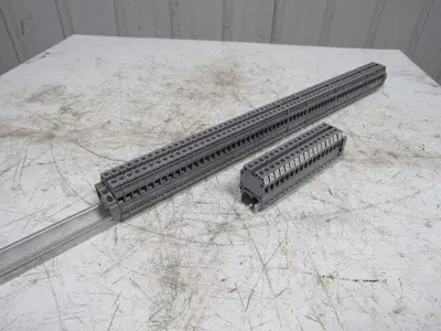 Entrelec 5120-M10/10 Gray Terminal Block Din Rail Strip 800V 55A Lot of 100