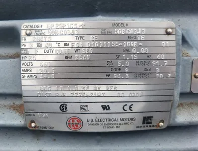 NEW US ELECTRICAL MOTORS 25 HP