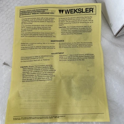 NEW WEKSLER INSTRUMENTS AF0444FJX