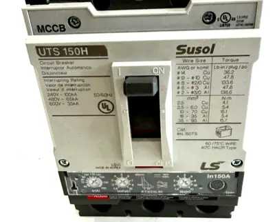 NEW SUSOL UTS150H CIRCUIT BREAKER MCCB 150A 3-POLE