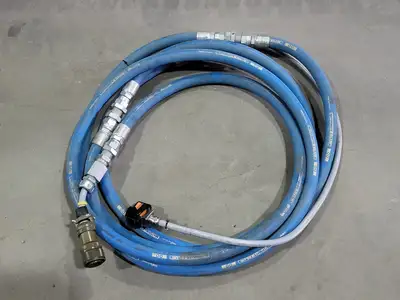 8 meters Cable FT1 90C 600V w/ Matchmate Blue Hose and Connectors