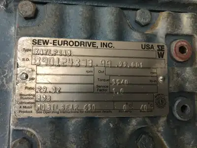 Sew-Eurodrive K47LP145 Gear Drive / Speed Reducer 1.5HP 1750RPM 29.32:1 3PH