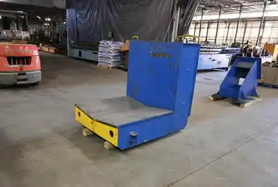 18,000 Lb. x 25″ EQUIPMENT INC Single Uncoiler w/Feed Ramp, Coil Car & Back Stop