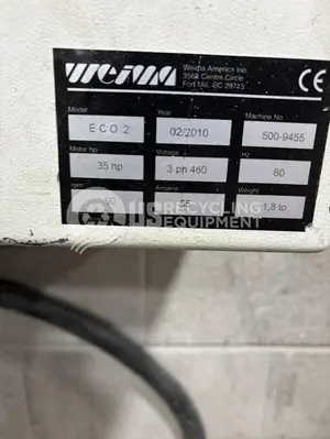 USED 2010 WEIMA ECO2 SINGLE SHAFT SHREDDER