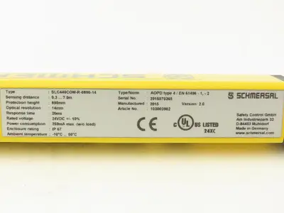 Schmersal SLC440COM-ER-0890-14 Safety Light Curtain Transmitter & Receiver Set