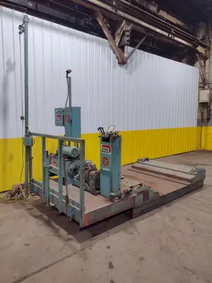 STAR ENGINEERING MODEL #S-3-7 HYDRAULIC POWERED RAIL TRANSFER CART WITH WINCH: STOCK #18491