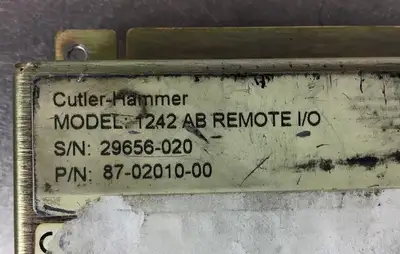CUTLER HAMMER 1242 AB REMOTE I/O 87-02010-00 Module Loc.2A