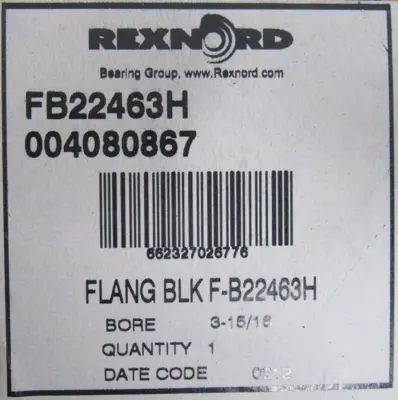 NEW REXNORD FB22463H BEARING FLANGED 3-15/16"
