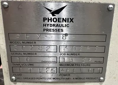 USED PHOENIX PHOENIX PHX-8 PRESS