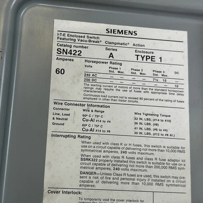 USED Siemens SN422