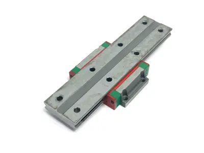 USED HIWIN LINEAR GUIDEWAY BLOCK AND RAIL, 1-BLOCK, 150MM RAIL