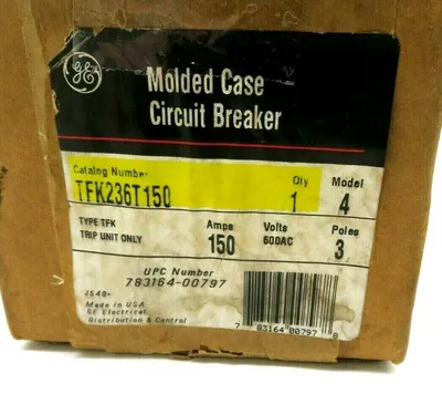 NEW GENERAL ELECTRIC TFK236T150 TRIP UNIT 150AMPS 3 POLES MODEL 4
