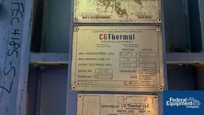 USED CG Thermal 150 Sq Ft CG Thermal Graphite Block Heat Exchanger, Model C150/150, 100/100#