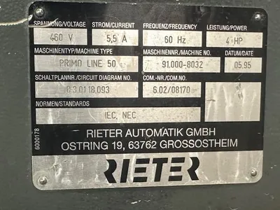 1995 RIETER _UNKNOWN_ Cutter Pelletizer | Perry Equipment (11)