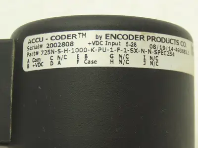 Encoder Products  725N-S-H-1000 Accu-Coder Rotary Encoder 3/8" Shaft 1000 PPR