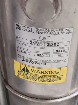 USED Baldor GOULDS