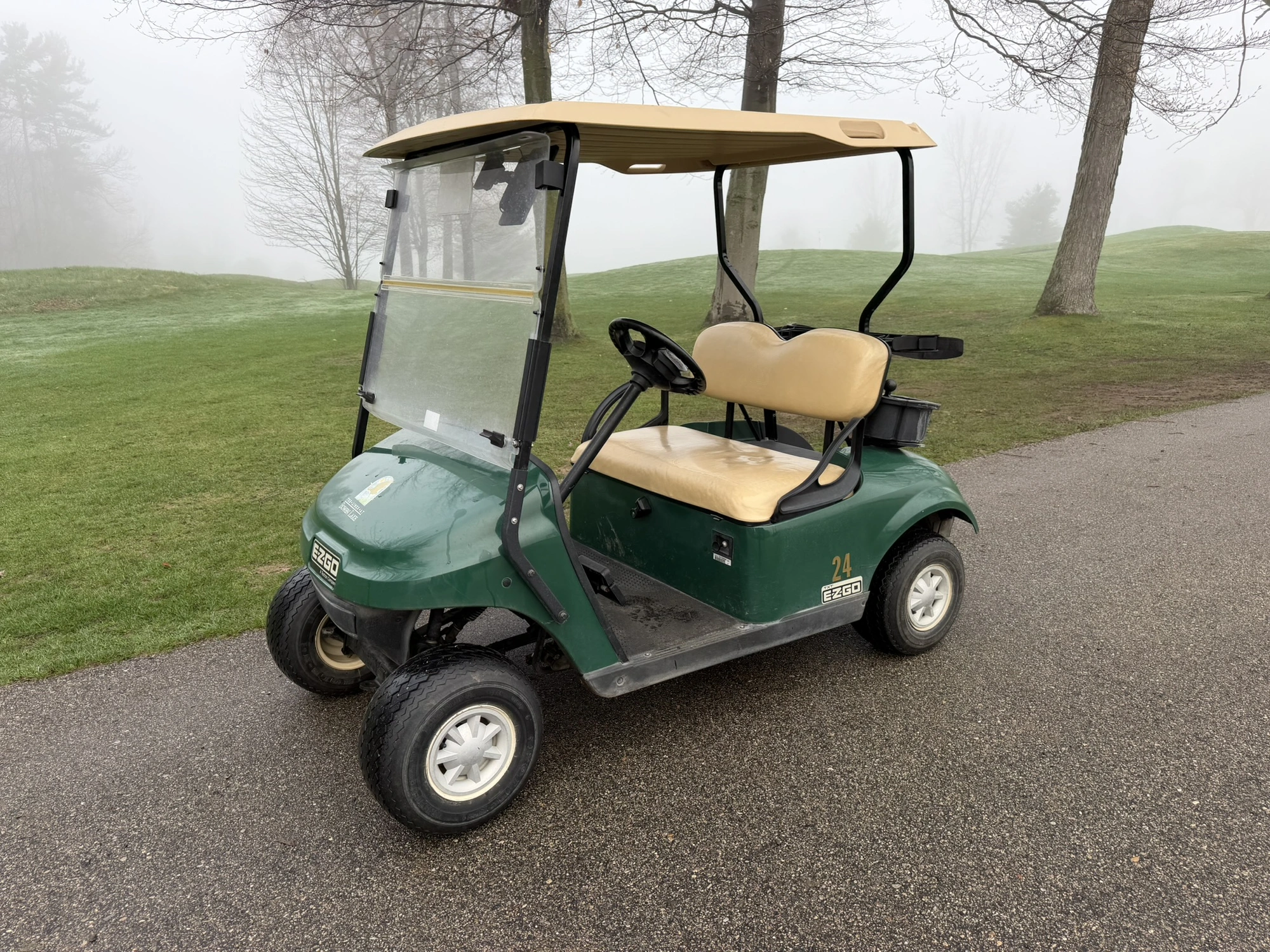 (1) 2015 E-Z-Go golf cart with a Kawasaki gas engine, does not include Club canopy, ball cover, club...