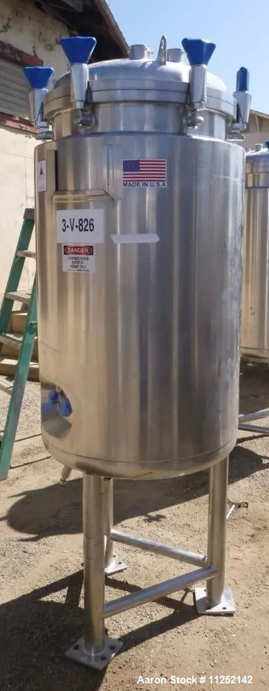 Used Precision Stainless 316L Stainless Steel Reactor, 300 liter (79 gallon) Capacity