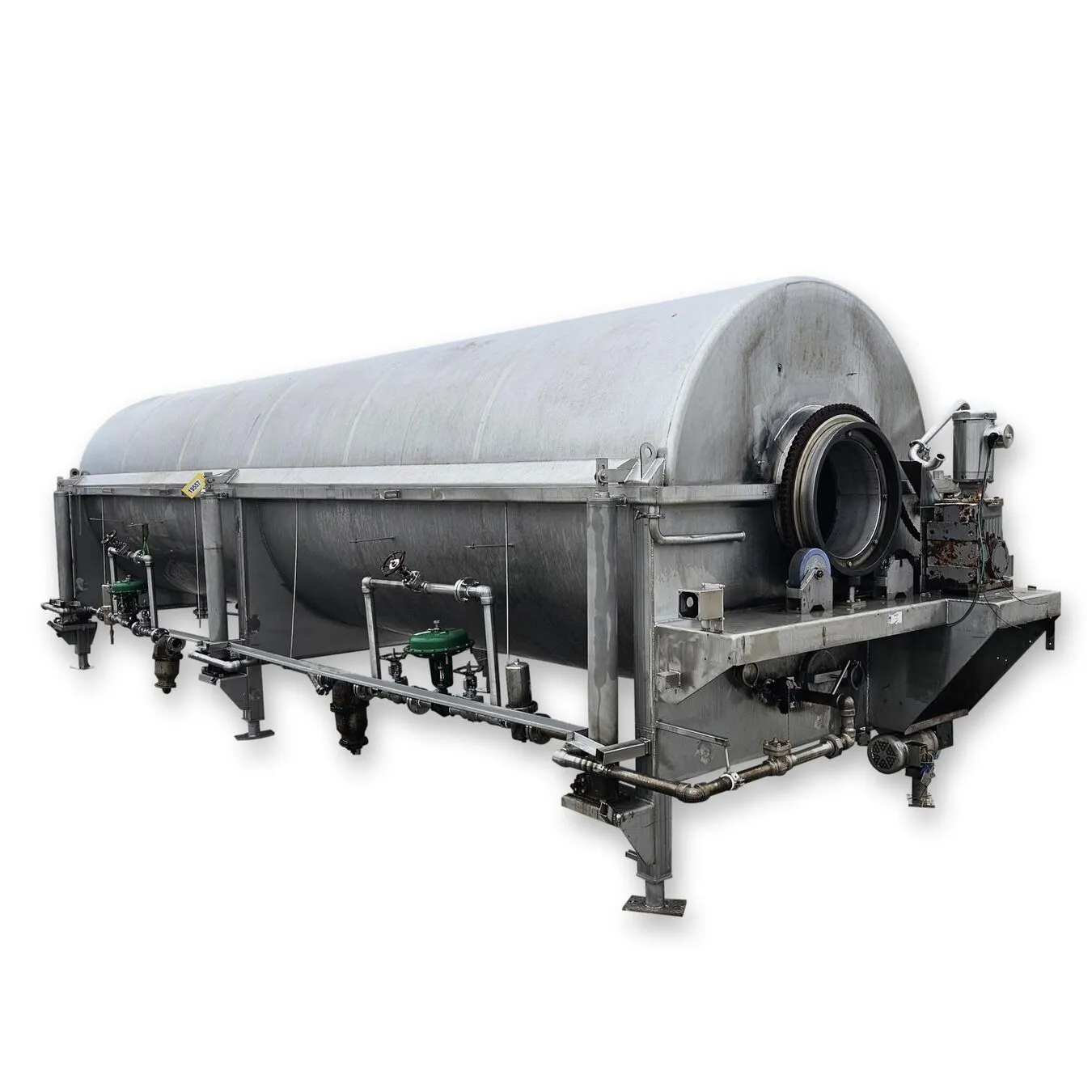 Used Lyco 58" dia. Stainless Steel Rotary Drum Steam Blancher