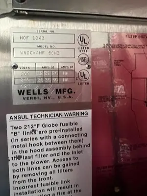 USED WELLS MANUFACTURING WV0C-4HF