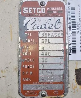 USED 1980 SETCO SPL W/BACK STANDS