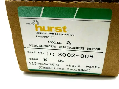 NEW HURST MOTOR 3002-008 SYNCHRONOUS INSTRUMENT MOTOR 3002008
