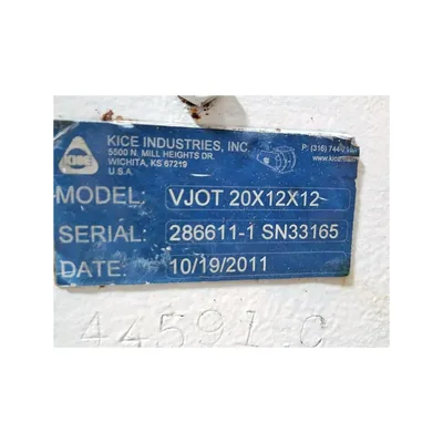 USED KICE INDUSTRIES, INC. VJOT 20X12X12