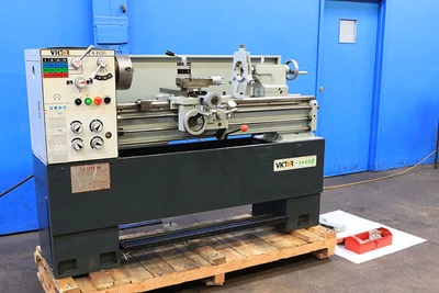 Used 2010 Victor 1440B, Inch/Metric, Gap, 4-Jaw, Toolpost, 3 HP Gap Lathes New Jersey US | Machinery Values #1334567