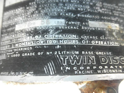USED TWIN DISC C 107 SP