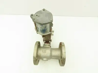 Jamesbury 5150 31 3600TT 2" Flanged Ball Valve Pneumatic Air Actuated 316SS