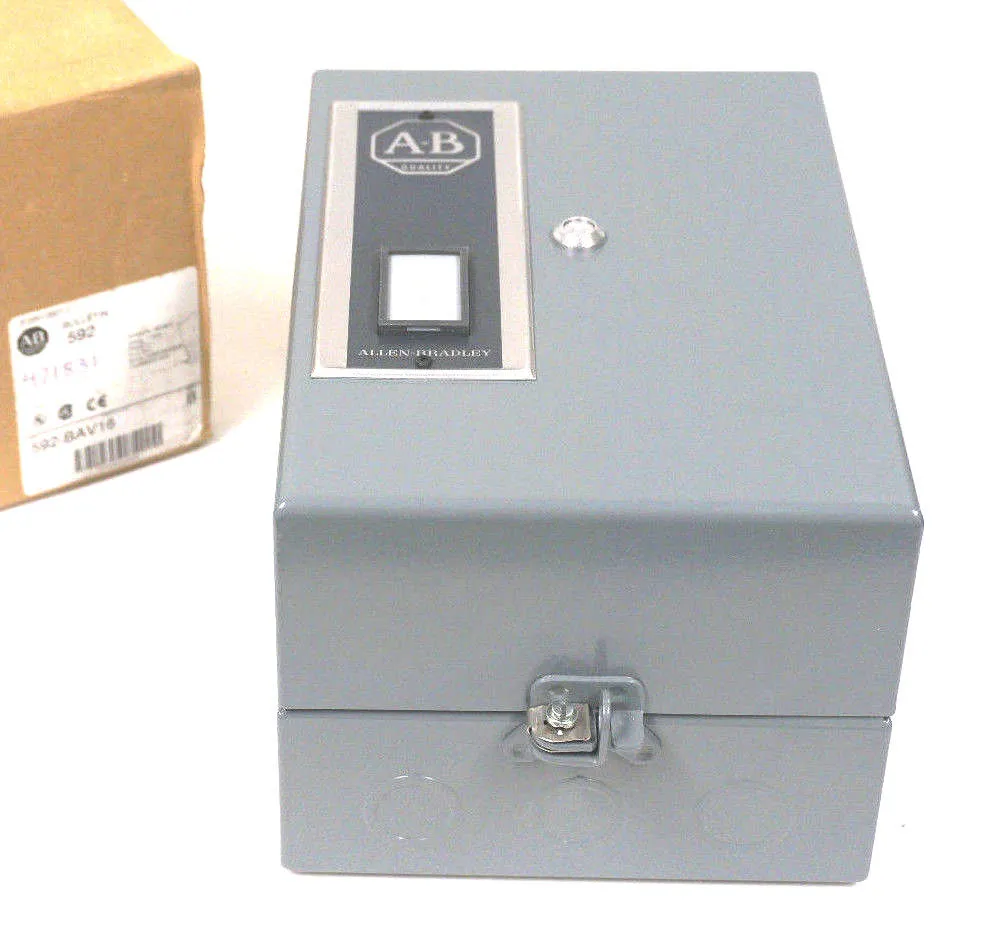 NEW ALLEN BRADLEY 592-BAV16 MANUAL RESET ENCLOSURE SER. B, 592BAV16