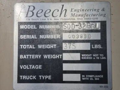 USED BEECH SQD-3266L