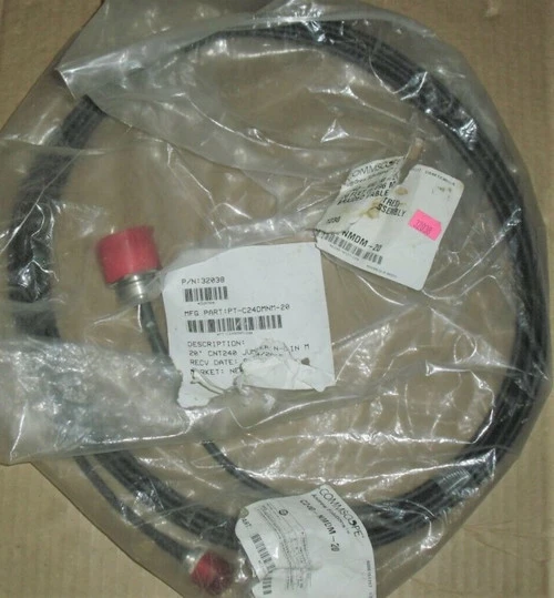 CommScope Andrew PT-C24DMNM-20 C240 DIN-Male to N-Male Jumper Cable, 20ft Long [New]