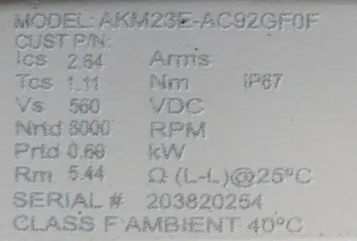 NEW KOLLMORGEN FE18034 ACTUATOR AKM23E-AC92GF0F 14077631-04