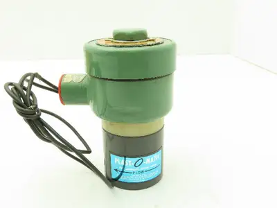 Plast-o-matic EUC2B4E20 Solenoid Valve PVC 3/8" NPT 120 PSI 120V Coil 20 Watts