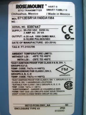 NEW Rosemount 8712 ESR1A1N0DA1M4