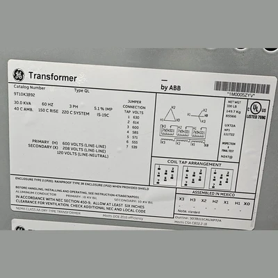 30kVA General Electric Transformer