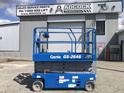 Used 2008 GENIE GS-2646 ELECTRIC SCISSOR LIFT Scissor Lifters Alberta CA | Adcock Equipment #1418066