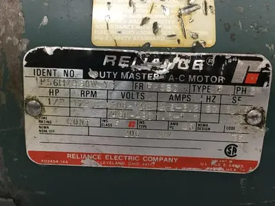 USED RELIANCE ELECTRIC P56H1338W-YS