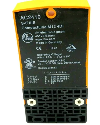 NEW EFECTOR IFM AC2410 COMPACTLINE MODULE COMPACTM12 4DI