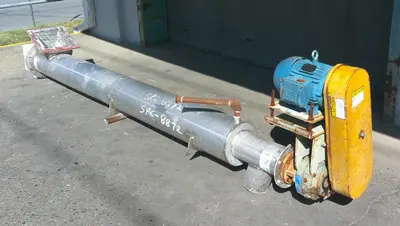 SPC8872  Conveyor Kilroy Conveyors screw conveyor Stainless Steel, 6" dia. X 120"