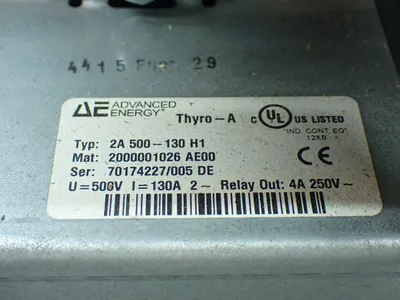 Used ADVANCED ENERGY 2A 500130 H1 Industrial Controls Ohio US | HGR 24 #803605