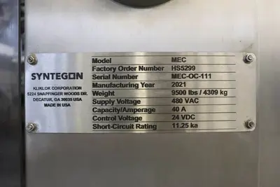 Used 2021 SYNTEGON MEC Carton Machines Georgia US | The Equipment Hub #281123