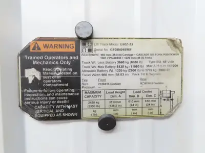 Danaher Controls TSW 180/6-200 Hyster Forklift E60Z Traction Motor 36/48V 961RPM