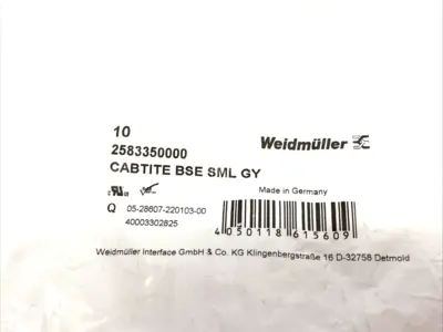 New | in-Stock Weidmüller Cable Sealing Grommet CABTITE BSE SML GY LOT OF 10 Electrical Fittings Michigan US | Maverick Industrial Sales #1413494